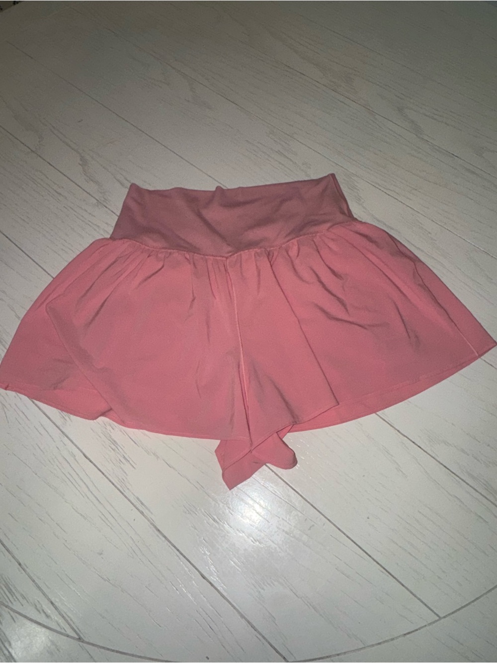 aerie Pink Athletic Skort with Flare Overlay